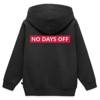 no days off - Sweat Premium à capuche zippé enfant bio - noir - Dos - AI Model Kid Male (0cm)