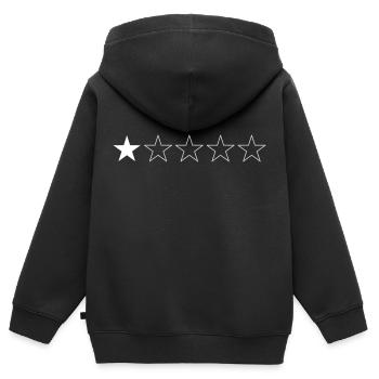 1-Sterne-Bewertung - 1-Sterne-Bewertung - Kinder Premium Organic Zip Hoodie - Schwarz - Hinten - AI Model Kid Male (0cm)