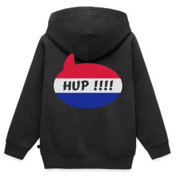 Fußball Hup Holland - Kinder Premium Organic Zip Hoodie - Schwarz - Hinten - AI Model Kid Male (0cm)