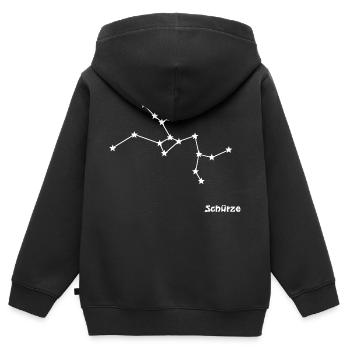 Sternzeichen Schütze - Kinder Premium Organic Zip Hoodie - Schwarz - Hinten - AI Model Kid Male (0cm)