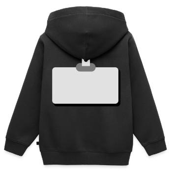 namensschild leer - Kinder Premium Organic Zip Hoodie - Schwarz - Hinten - AI Model Kid Male (0cm)