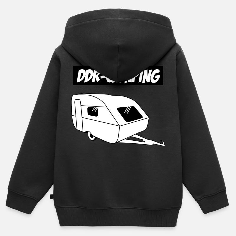 Camping QEK Aero DDR - Sweat Premium à capuche zippé enfant bio - noir