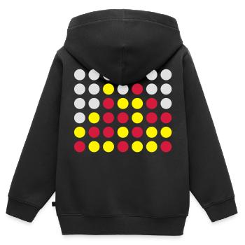 Vier gewinnt! - Kinder Premium Organic Zip Hoodie - Schwarz - Hinten - AI Model Kid Male (0cm)