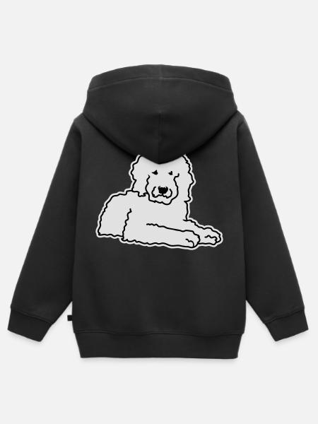 Goldendoodle - Kinder Premium Organic Zip Hoodie - Schwarz