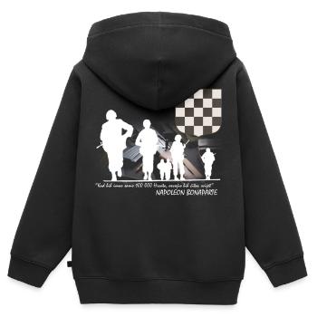 HRVATSKA VOJSKA - Kids Premium Organic Zip-up Hoodie - black - Back - AI Model Kid Male (0cm)