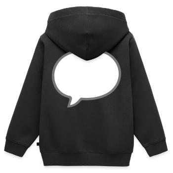 Comic design speech bubble - Kids Premium Organic Zip-up Hoodie - black - Back - AI Model Kid Male (0cm)
