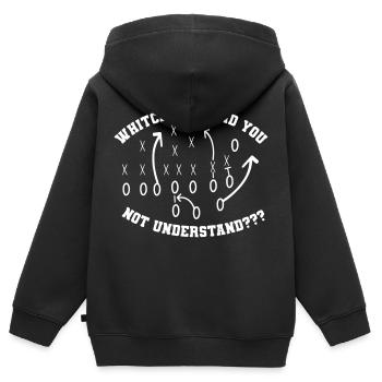 American football Taktik des Trainers - Kinder Premium Organic Zip Hoodie - Schwarz - Hinten - AI Model Kid Male (0cm)