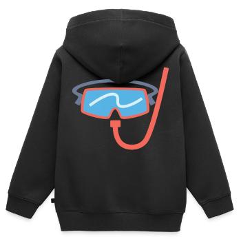 Schnorcheln - Kinder Premium Organic Zip Hoodie - Schwarz - Hinten - AI Model Kid Male (0cm)