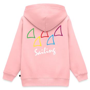 Sailing - Kids Premium Organic Zip-up Hoodie - rose - Back - AI Model Kid Female (0cm)