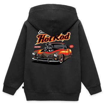 Hotrod Hot Rod Speedracer - Kinder Premium Organic Zip Hoodie - Schwarz - Hinten - AI Model Kid Male (0cm)