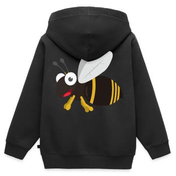 Guêpe - Sweat Premium à capuche zippé enfant bio - noir - Dos - AI Model Kid Male (0cm)