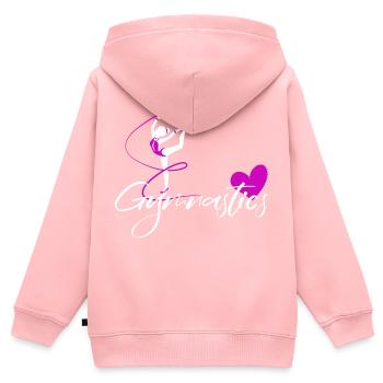 turnen bodenturnen rhytmische sportgymnastik - Kinder Premium Organic Zip Hoodie - Rosa - Hinten - AI Model Kid Female (0cm)