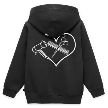 Hairdresser Salon Barber Hairstylist - Kids Premium Organic Zip-up Hoodie - black - Back - AI Model Kid Male (0cm)