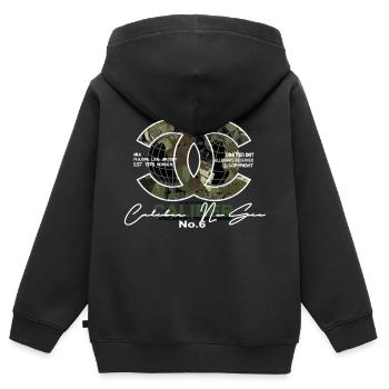 caliber no 6 Airsoft softair tees nice geschenkide - Kinder Premium Organic Zip Hoodie - Schwarz - Hinten - AI Model Kid Male (0cm)