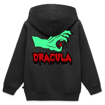 Dracula - Kids Premium Organic Zip-up Hoodie - black - Back - AI Model Kid Male (0cm)
