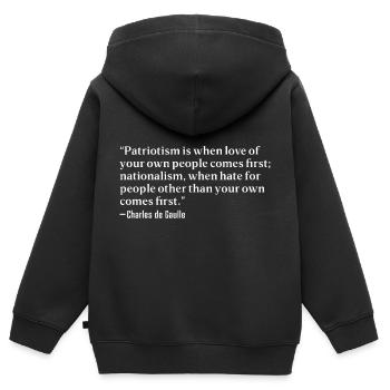 Memorial Day Quotes - Kids Premium Organic Zip-up Hoodie - black - Back - AI Model Kid Male (0cm)