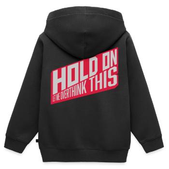 Let me overthink this - Kids Premium Organic Zip-up Hoodie - black - Back - AI Model Kid Male (0cm)