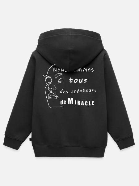 Positiv denken - Kinder Premium Organic Zip Hoodie - Schwarz