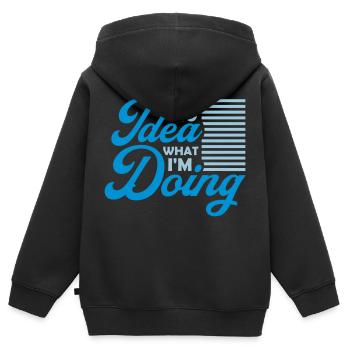 Aucune idée - Sweat Premium à capuche zippé enfant bio - noir - Dos - AI Model Kid Male (0cm)