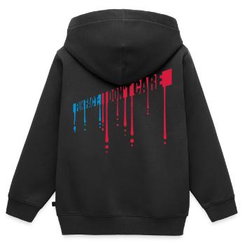 Je me fiche des faits - Sweat Premium à capuche zippé enfant bio - noir - Dos - AI Model Kid Male (0cm)