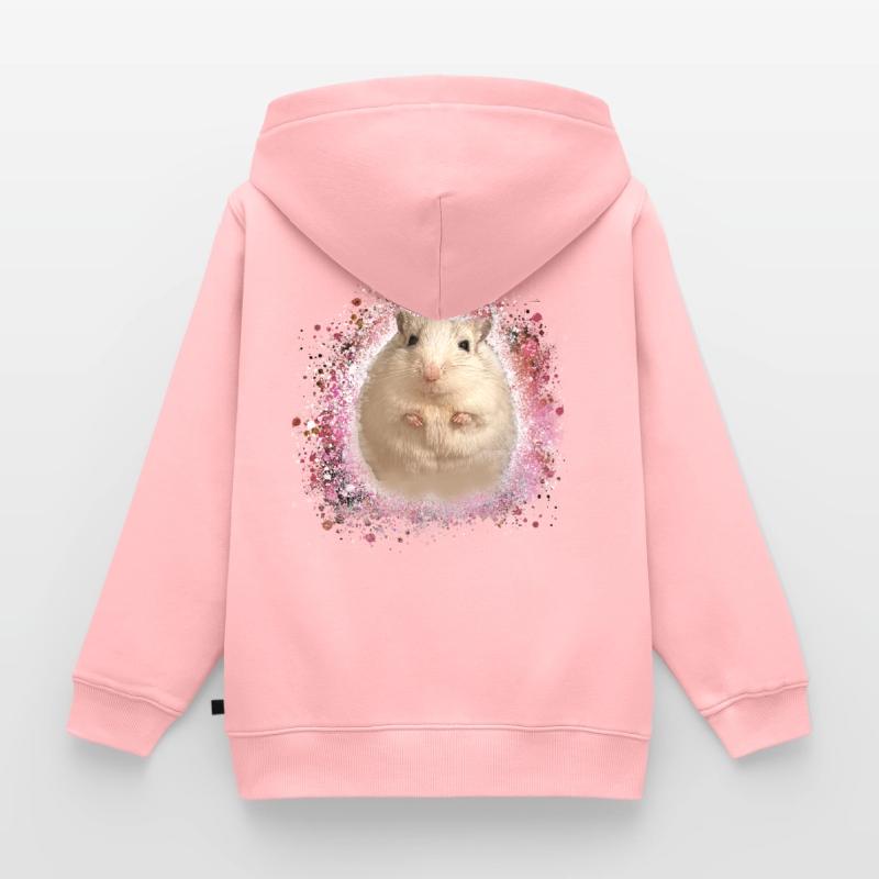 Springmaus,maus,graffiti,malerei,spitzmaus Kinder Premium Organic Zip Hoodie
