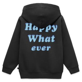happy whatever - Kinder Premium Organic Zip Hoodie - Schwarz - Hinten - AI Model Kid Male (0cm)
