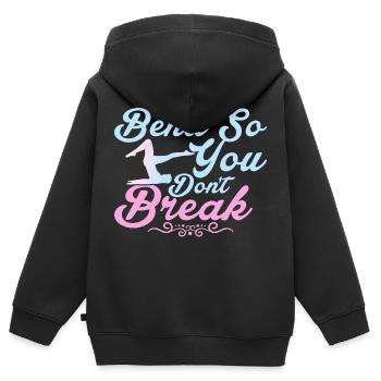 Bend So You Don't Break Pilates Fitness - Kids Premium Organic Zip-up Hoodie - black - Back - AI Model Kid Male (0cm)