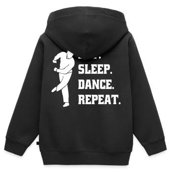 Tanzen Geschenk Tanzsport Sport Hobby Tänzer - Kinder Premium Organic Zip Hoodie - Schwarz - Hinten - AI Model Kid Male (0cm)