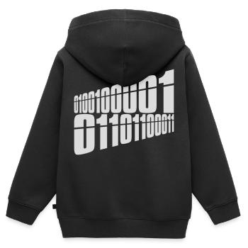 Binary Code Program Language - Kids Premium Organic Zip-up Hoodie - black - Back - AI Model Kid Male (0cm)