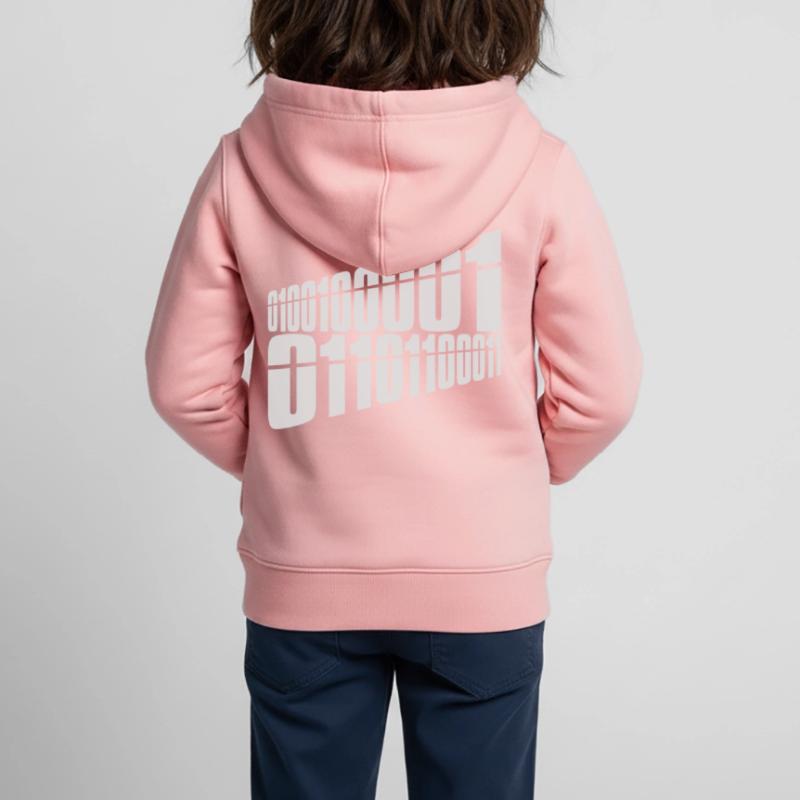 Binary Code Program Language Kids Premium Organic Zip-up Hoodie