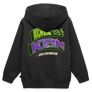 bienchen activist apparel umweltbewusst - Kinder Premium Organic Zip Hoodie - Schwarz - Hinten - AI Model Kid Male (0cm)