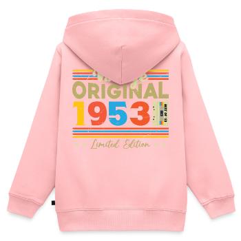 Vintage-Geburtstagsgeschenk Jahrgang 1953 - Kinder Premium Organic Zip Hoodie - Rosa - Hinten - AI Model Kid Female (0cm)