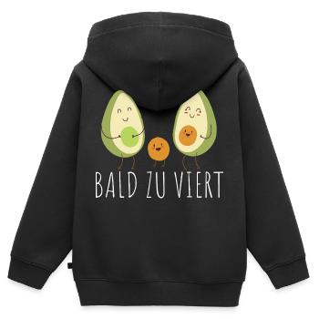 Schwangerschaft Baby Ankündigung Überraschung Kind - Kinder Premium Organic Zip Hoodie - Schwarz - Hinten - AI Model Kid Male (0cm)