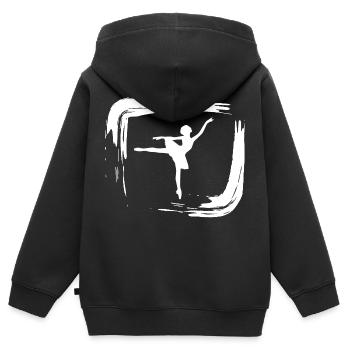 Dancing Dance Music - Kinder Premium Organic Zip Hoodie - Schwarz - Hinten - AI Model Kid Male (0cm)