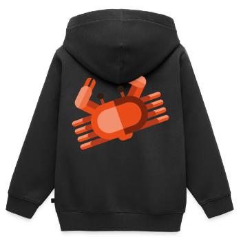Meerestiere - Kinder Premium Organic Zip Hoodie - Schwarz - Hinten - AI Model Kid Male (0cm)