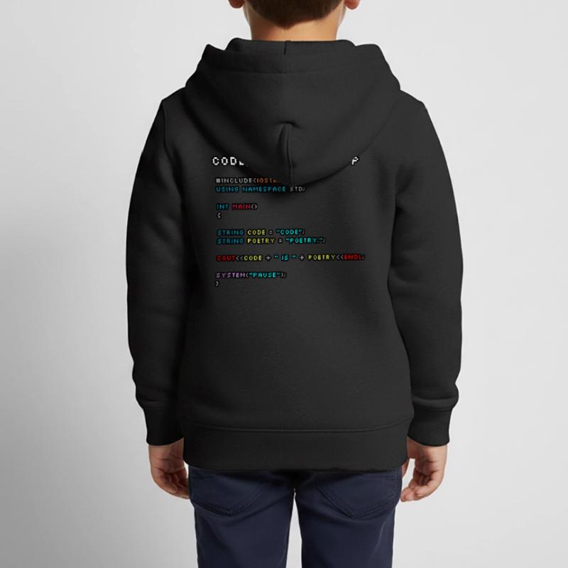 Code ist Poesie.CPP Kinder Premium Organic Zip Hoodie