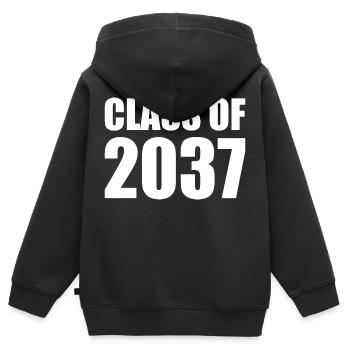 Class of 2037 - Kinder Premium Organic Zip Hoodie - Schwarz - Hinten - AI Model Kid Male (0cm)