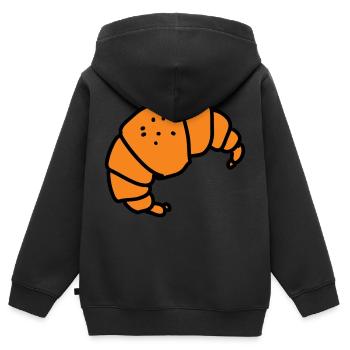 Horn - Kinder Premium Organic Zip Hoodie - Schwarz - Hinten - AI Model Kid Male (0cm)