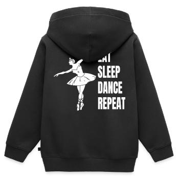 Ballet Gift Dance Ballerina Dance Class Dancer - Kids Premium Organic Zip-up Hoodie - black - Back - AI Model Kid Male (0cm)