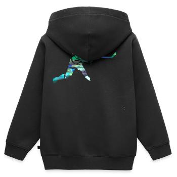 Eishockey, Hockey, Graffiti, bunt, stencil - Kinder Premium Organic Zip Hoodie - Schwarz - Hinten - AI Model Kid Male (0cm)
