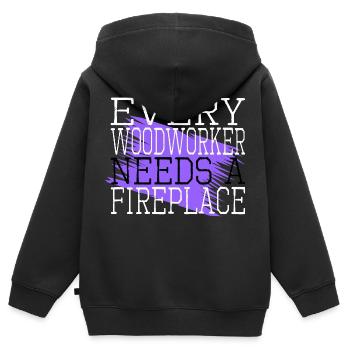 americas dad carpenter plumber forester - Kinder Premium Organic Zip Hoodie - Schwarz - Hinten - AI Model Kid Male (0cm)