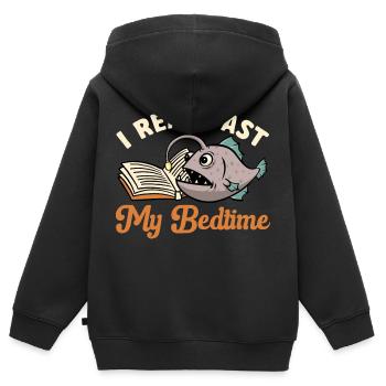 Frogfish Deep Sea Angler Angler Fish - Kids Premium Organic Zip-up Hoodie - black - Back - AI Model Kid Male (0cm)