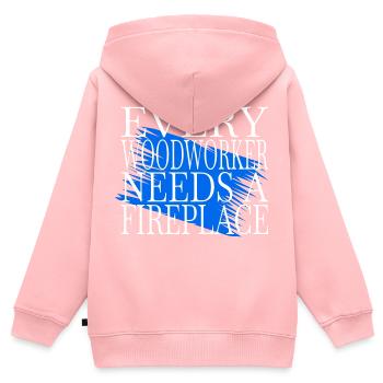 carpentry safety helmet best - Kinder Premium Organic Zip Hoodie - Rosa - Hinten - AI Model Kid Female (0cm)