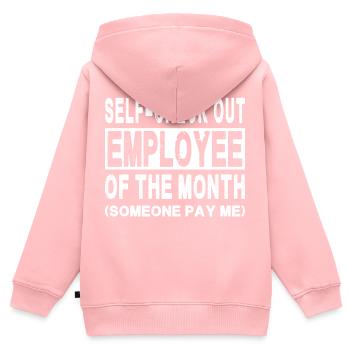 Self-Check Out - Employee of The Month - Kids Premium Organic Zip-up Hoodie - rose - Back - AI Model Kid Female (0cm)