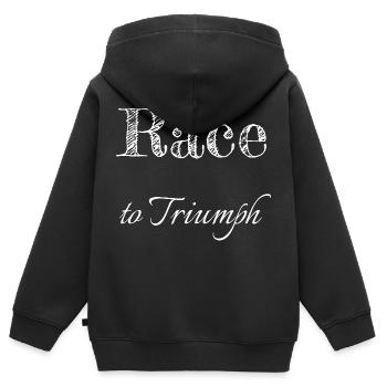 Amateurs d’excitation de stratégie de course de chevaux - Sweat Premium à capuche zippé enfant bio - noir - Dos - AI Model Kid Male (0cm)