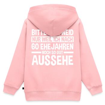 Ehe Diamantene Hochzeit 60 Jahre Verheiratet Hochz - Kinder Premium Organic Zip Hoodie - Rosa - Hinten - AI Model Kid Female (0cm)