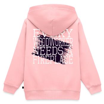 axes funny carpenter cabinetmaker lumber - Kinder Premium Organic Zip Hoodie - Rosa - Hinten - AI Model Kid Female (0cm)