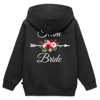 Teambraut Strauß aus Pfeilblumen - Kinder Premium Organic Zip Hoodie - Schwarz - Hinten - AI Model Kid Male (0cm)