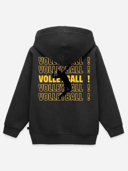 Volley ball volleyball volleyball - Premium børne zip-hættetrøje økologisk - sort