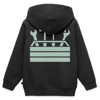 Tool Workshop Tool Box 1 - Kids Premium Organic Zip-up Hoodie - black - Back - AI Model Kid Male (0cm)